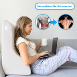 Pernă de citit cu spumă cu memorie | Pernă ergonomică pentru spate și pană pentru pat, canapea și canapea | Pernă ortopedică de susținere pentru dureri de spate și tensiune