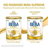 BEBA SUPREME 2 Lapte de continuare după 6 luni, doar lactoză, fără ulei de palmier, pachet de 6 (6 x 800 g) Naty Shop