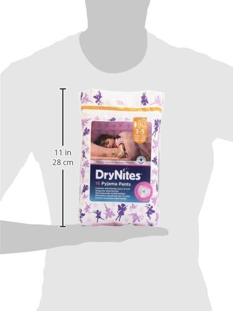 Chiloți de pijama DryNites pentru fete 3-5 ani, 1 pachet (1 x 16 bucăți)