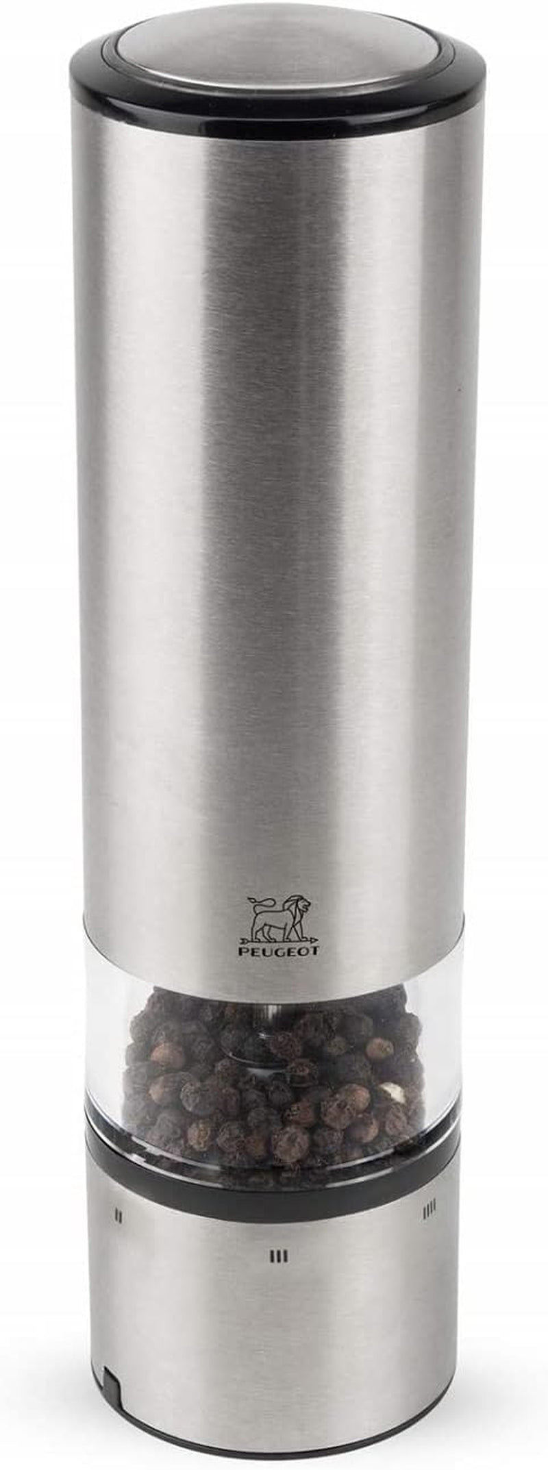 PEUGEOT Elis Sense set râșniță electrică piper/sare, înălțime: 20 cm, oțel inoxidabil, argintiu Rasnite si Feliatoare Naty Shop Pfeffermühle