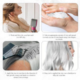 Vopsea de păr Grey Silver Natural Silver Gray Hair Dye Cream, Grey Hair Dye Cream Silver Gray, Silver Gray Natural Hair Dye Cream Grey Hair Dye pentru toate tipurile de păr cu 1 Scalp Massager (100ml) Vopsea pentru par Naty Shop