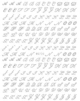 6 Blatt Nagelsticker Alte Alphabetzahlen Nagelaufkleber Selbstklebend Alte Briefe Nail Art Sticker Dekoration Nageldesign Zubehör