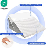 INFANZIA Pernă cu pană reglabilă, pernă de citit din spumă de înaltă densitate pentru pat și canapea, pernă ergonomică pentru cap cu pană de pat pentru apnee de reflux în somn, pernă pentru picioare/pernă pentru spate pentru joacă și citit (alb și gri)