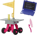 Barbie 65th Anniversary Doll și 10 accesorii, set astronaut cu păpușă brunetă, Rover cu roți, cască spațială cu vizor personalizabil și multe altele, HRG45 Papusi Naty Shop