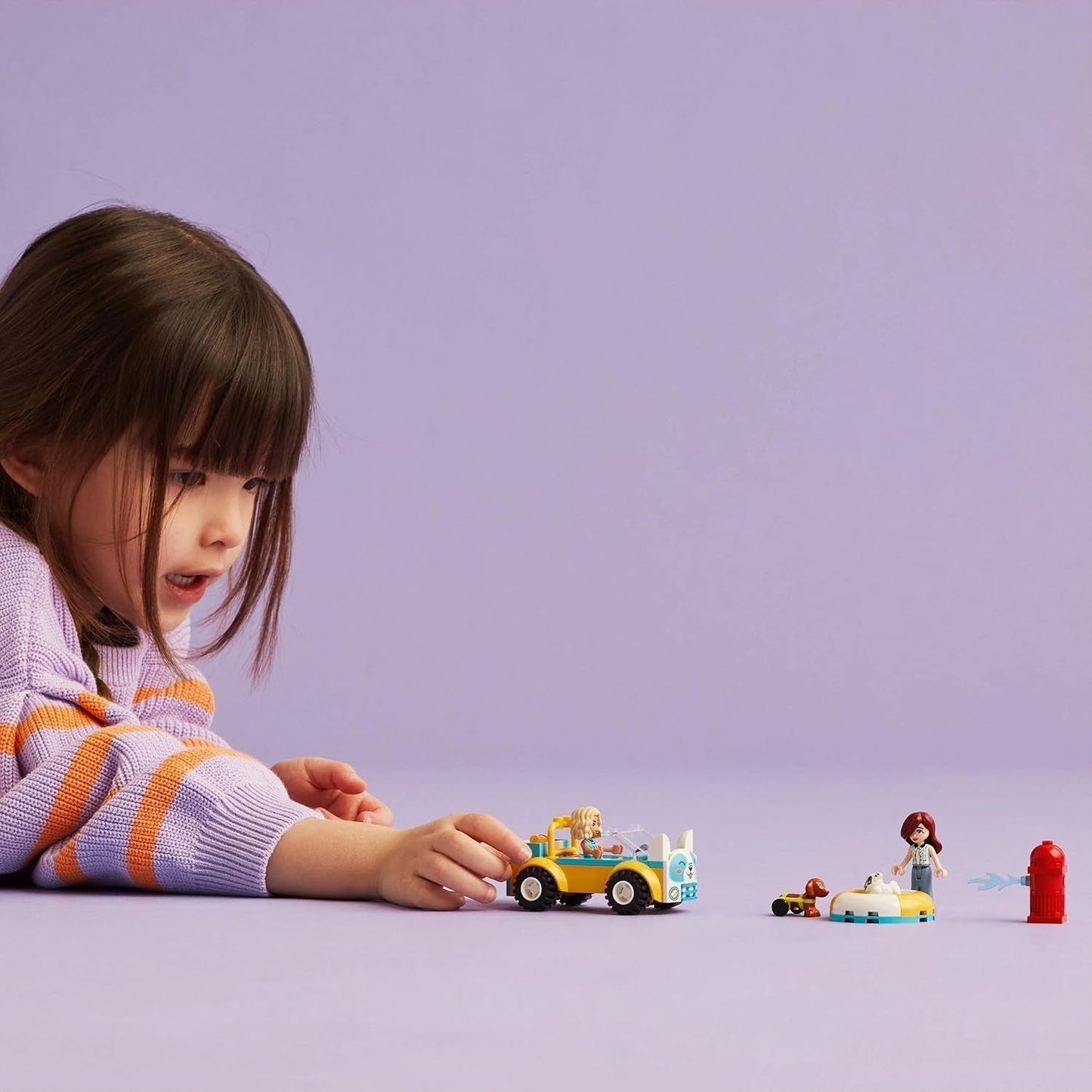 LEGO Friends Mobile Dog Grooming Parlour, set de joacă pentru vehicule cu animale pentru jocuri de rol, jucărie pentru copii cu 2 figurine și 2 câini pentru fete și băieți de la 4 ani, set de toaletă pentru câini 42635 Seturi de constructie Besuche den LEGO-Store