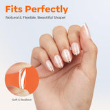 Modelones Tips Unghii 216 Piese - Set Tips Unghii Acoperire Completă, Set Tips Gel Moale, Tips Unghii Rășină PMMA Pre-Lustruire, Unghii Artificiale pentru Lipire pe Nail Art DIY, Migdale Scurte XS