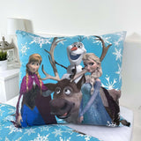Disney Frozen Snowflakes, lenjerie de pat pentru copii, 100% bumbac Lenjerie de pat - copii Naty Shop