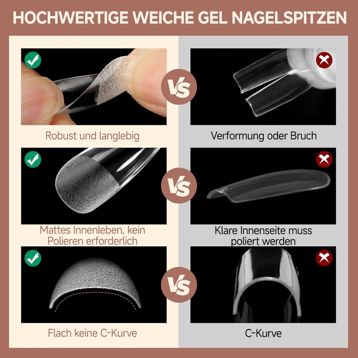 Tipuri de unghii balerină pentru unghii cu gel, 216 bucăți, 12 mărimi, tipuri de unghii cu gel moale, acoperire completă, set pentru extensii de unghii, semi-mate, DIY, artă acasă