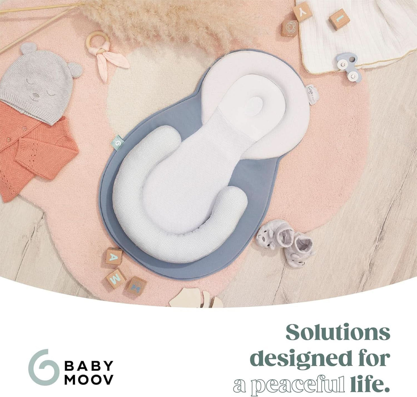 Babymoov Cosydream Mosaic perna de pozitionare pentru bebelusi pentru ameliorarea colicilor si prevenirea plagiocefaliei, 0-3 luni Accesorii Hrana si Alaptare Bebe Naty Shop