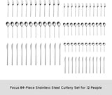Karaca Focus Elegance, set de tacâmuri de 84 piese, 12 persoane Bucatarie Naty Shop