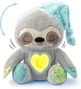 VTech Baby Schnarchi, leneșul somnoros - Jucărie drăguță de pluș pentru a vă ajuta să adormiți - Cu sunete naturale și cotidiene, muzică și lumină de noapte - Pentru copii de la naștere Jucarii Bebe Naty Shop