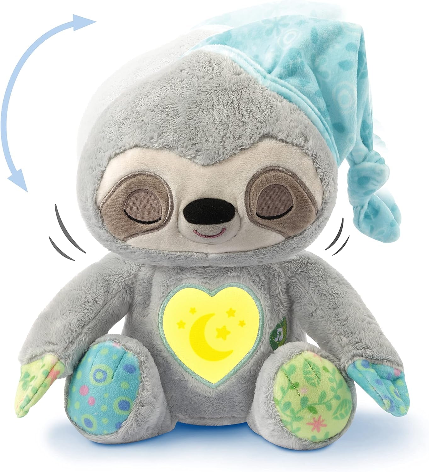 VTech Baby Schnarchi, leneșul somnoros - Jucărie drăguță de pluș pentru a vă ajuta să adormiți - Cu sunete naturale și cotidiene, muzică și lumină de noapte - Pentru copii de la naștere Jucarii Bebe Naty Shop