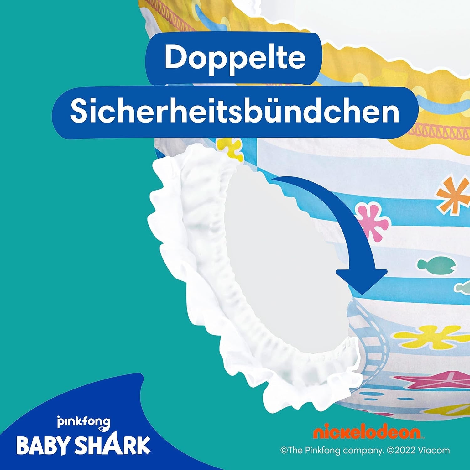Scutece de înot de unică folosință Pampers Splashers Baby Shark Limited Edition 4-5, 11, 9kg-15kg, pentru protecție sigură în apă