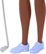 Păpușă Barbie Golfer Brunetă în Rochie Polo Roz Detașabilă, Uniformă de Golf, Include Șapcă și Accesorii pentru Crose de Golf, JCR69