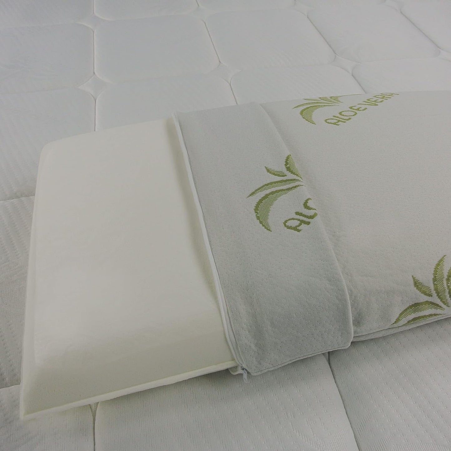 Pernă din spumă cu memorie, tip săpunieră, căptușeală din aloe vera Perne standard Naty Shop
