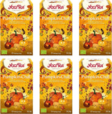 Yogi Tea - Pumpkin Chai, ceai ayurvedic organic cu mirodenii și plante, fără cofeină din natură, amestec de dovleac, ghimbir și portocală, Yogi Tea pachet de 6, 6X17 pliculețe (102 pliculețe de ceai în total)