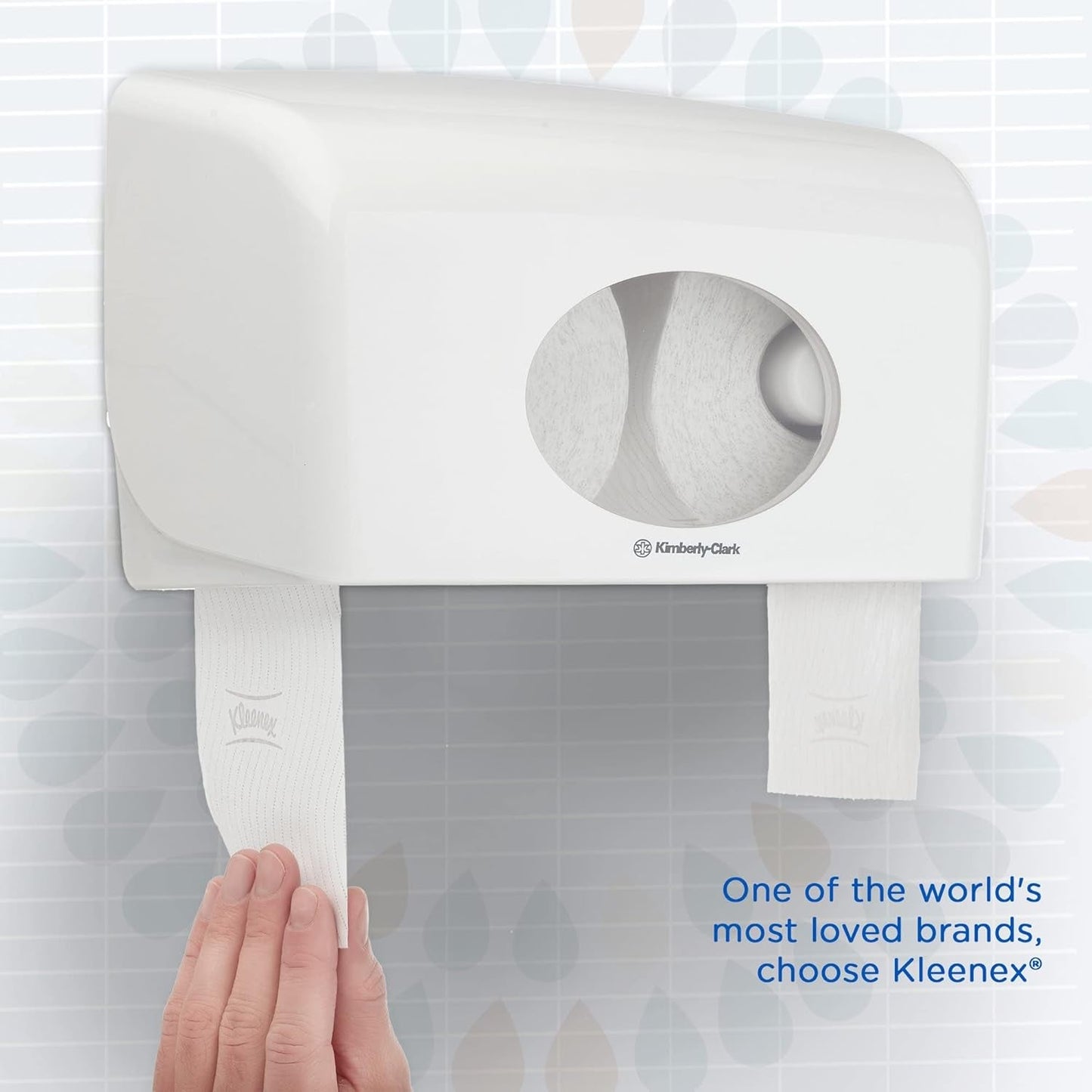 Hârtie igienică Kleenex standard roll 8441 - hârtie igienică cu 2 straturi - 6 pachete a câte 6 role X 600 foi fiecare, alb (36 role/21.600 foi în total)