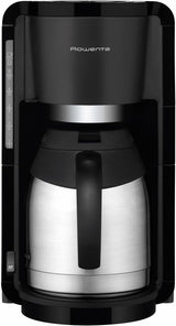 Espressor cu filtru Rowenta Adagio, carafă termică din oțel inoxidabil, menține cafeaua caldă până la 4 ore, capacitate 10-15 cești, capacitate 1,25 l, coș filtru detașabil, oprire automată, negru, CT3818