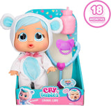 Păpușa Cry Babies Loving Care Kristal, păpușă bebelușă Kristal Loving Care cu 3 accesorii pentru joaca de-a doctorul, îngrijire și îngrijire, plânge cu lacrimi adevărate, jucărie pentru copii de la 18 luni