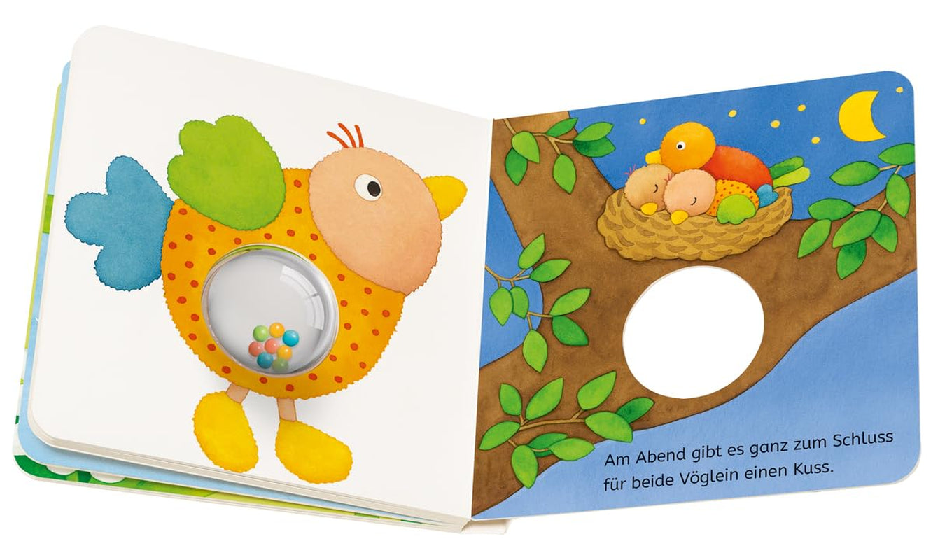 Animalele mele colorate cu clopoței Ri-Ra - carte cu clopoței pentru copii de la 6 luni, carte pentru copii, carte de joacă: de la 6 luni Jucarii Bebe Naty Shop