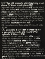 Lindt HELLO Cheesecake cu căpșuni și ciocolată | Baton 100g | Ciocolată cu lapte cu umplutură de cremă de quark cu căpșuni | Baton de ciocolată | Cadou de ciocolată (Pachet de 5)