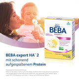 BEBA Expert HA 2 Lapte de continuare după 6 luni, hrană pentru copii cu proteină hidrolizată, doar lactoză, fără ulei de palmier, pachet de 6 (6 x 550 g) Naty Shop