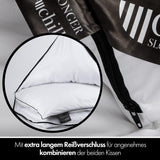 Pernă 80X80 Cm - design 2 în 1 - pernă în pernă - pernă de dormit mare respirabilă și lavabilă și 100% vegană - 2 perne 3 opțiuni - pernă cu umplutură 600G & 1200G Perne standard Naty Shop