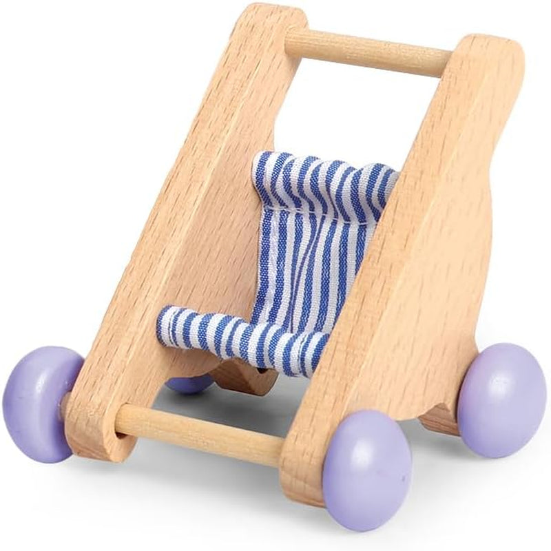 Hape Baby Room – Set cameră de păpuși din lemn, mobilier pentru păpuși pentru copii, accesorii pentru casă de păpuși pentru copii mici, cameră de copii în miniatură cu leagăn și accesorii, joc de rol de la 3 ani