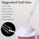 Set de vârfuri pentru unghii false - 240 de bucăți unghii false franțuzești pentru lipit - Unghii artificiale scurte, pătrate, pentru manichiură, pentru femei și bărbați (gradient scurt de sicriu)