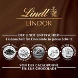 Cutie cadou Lindt LINDOR cu bomboane de ciocolată asortate, aprox. 15 trufe LINDOR, 4 sortimente (ciocolată cu lapte, ciocolată albă, ciocolată neagră 60% și alune), 187 g