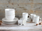 CreaTable, 23601, seria Romantic Vintage, set de veselă cu 16 piese pentru 4 persoane, serviciu combinat din gresie, potrivit pentru mașina de spălat vase și cuptorul cu microunde, producție de calitate