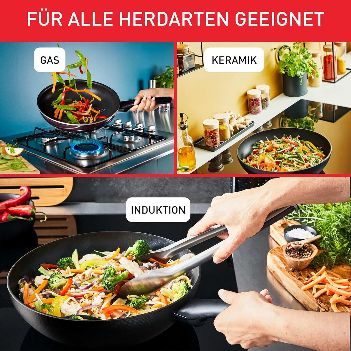 Tefal Recycled on, tigaie 100% aluminiu reciclat, strat antiaderent, inducție Oale si Tigai Naty Shop
