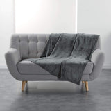 Douceur D'Intérieur Flanou Plaid, Poliester, Gri, 125 X 150 Cm Plapumi si pilote Naty Shop Gri
