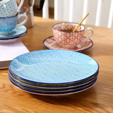 Set de cafea din porțelan, Vancasso Macaron, serviciu de cafea colorat cu 12 piese pentru 4-12 persoane, set de cești, include cești de cafea, farfurioare și farfurii de desert