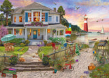 Schmidt Spiele Casa de pe plajă, puzzle jigsaw 1.000 piese Puzzle Naty Shop