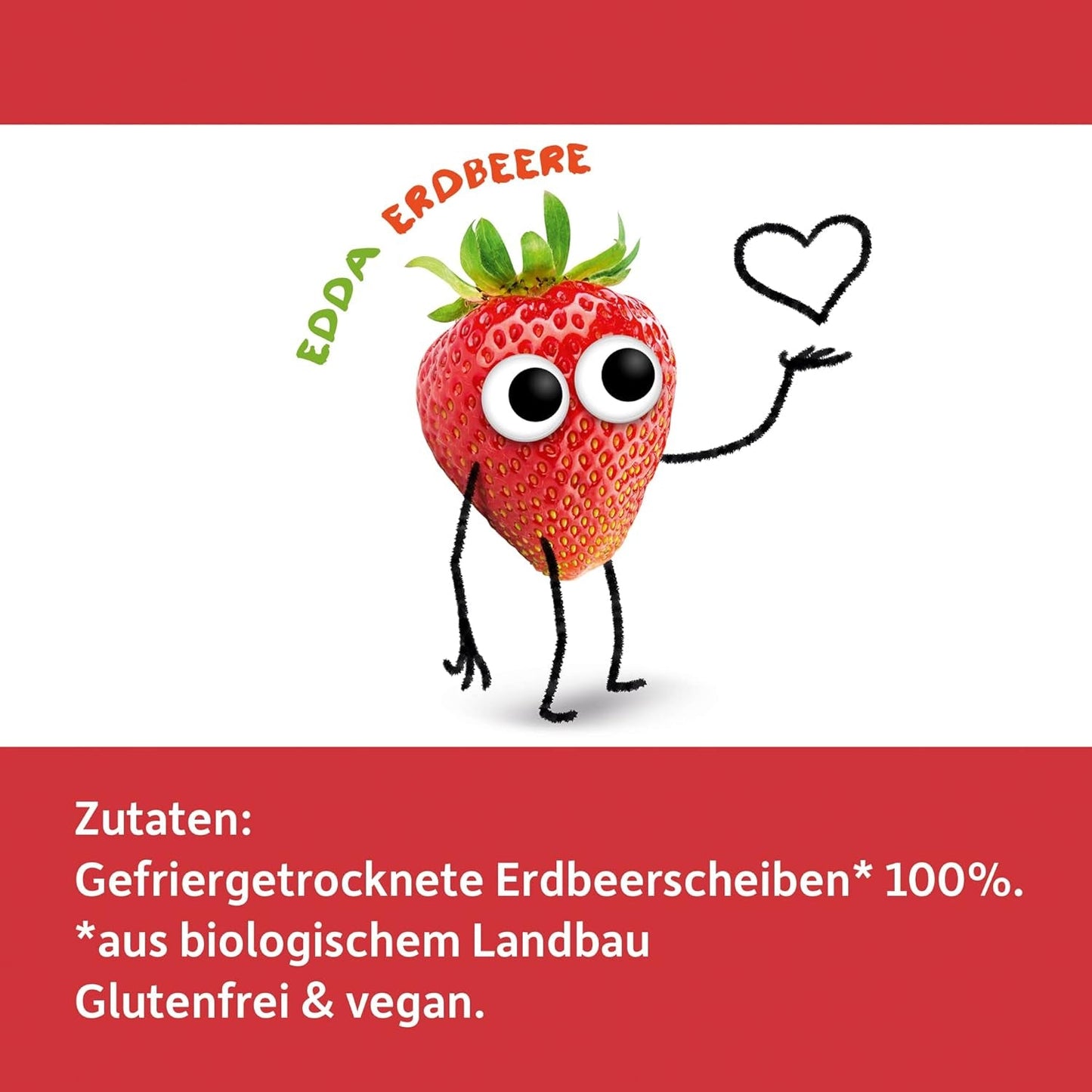 FRECHE FREUNDE Chipsuri de fructe cu căpșuni organice, chipsuri de fructe liofilizate, fructe uscate feliate naturale fără zahăr adăugat, vegane, fără lactoză, fără gluten, pachet de 12 (12 x 12g)