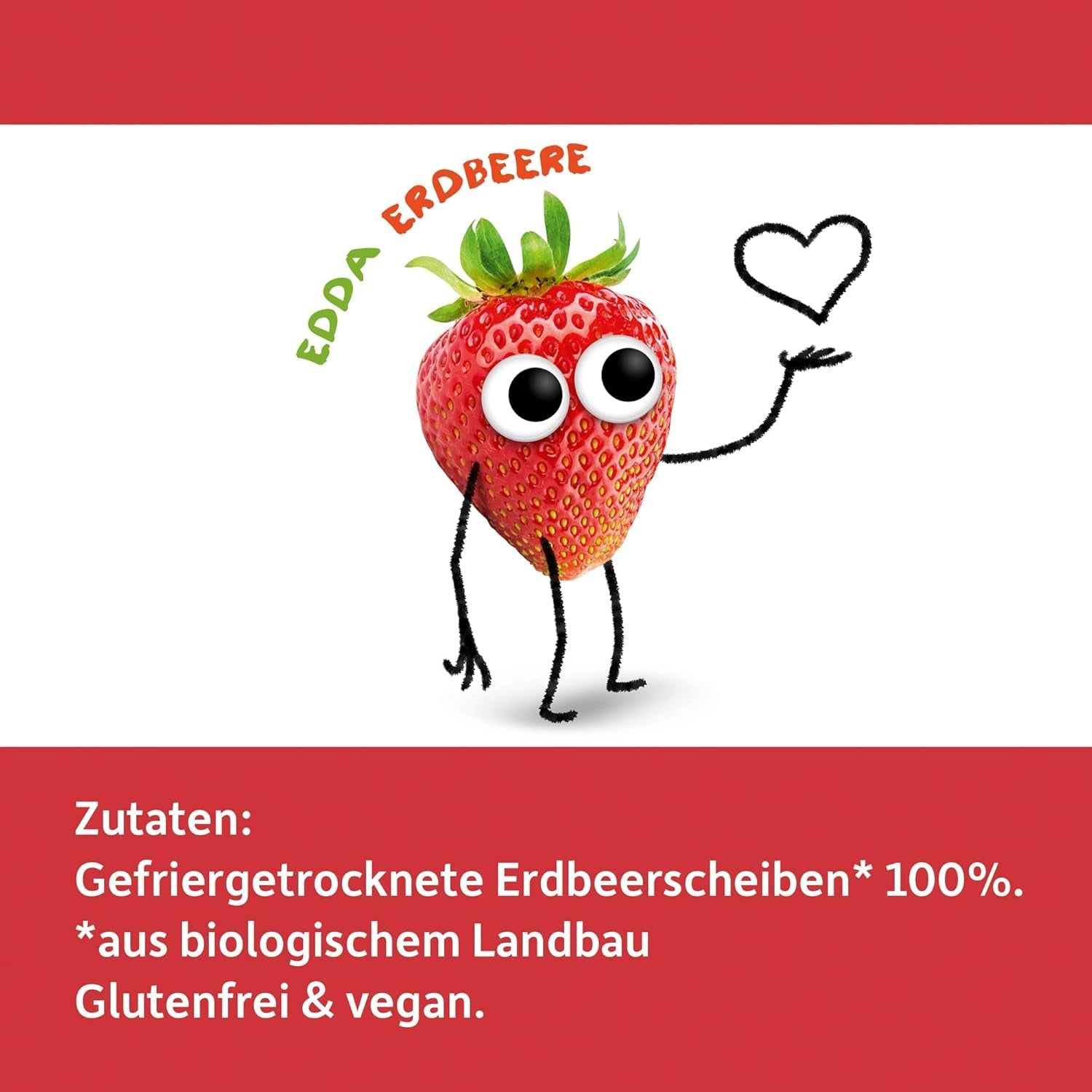 FRECHE FREUNDE Chipsuri de fructe cu căpșuni organice, chipsuri de fructe liofilizate, fructe uscate feliate naturale fără zahăr adăugat, vegane, fără lactoză, fără gluten, pachet de 12 (12 x 12g)