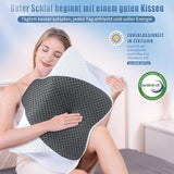 SAHEYER pernă pentru gât, pernă din spumă de memorie pernă laterală pentru dormit Pernă ergonomică ortopedică pentru susținerea gâtului Îmbunătățirea calității somnului Pernă pentru gât, 60 X 35,5 X 10/13CM Pernă de dormit cu față de pernă Perne ortopedice cervicale Naty Shop