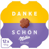 Ciocolate Milka Little Thank You 12 x 44g, Ciocolate fine din cremă de lapte acoperite cu ciocolată cu lapte alpină (pachet de 5)