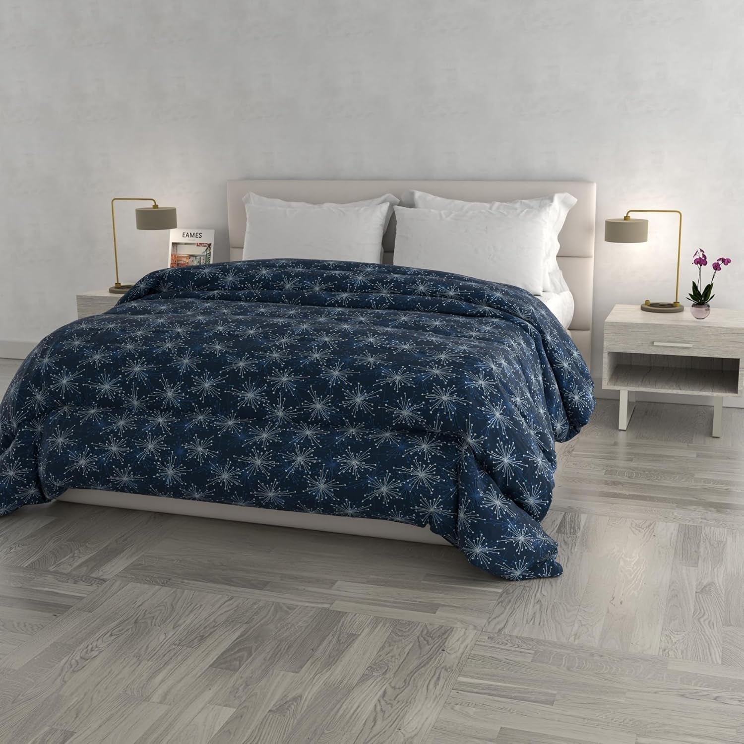 Cuvertură de iarnă la modă, Florența, 260X260Cm Plapumi si pilote Naty Shop Focuri de artificii 260X260Cm