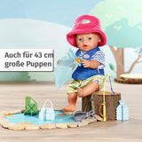 Costum Baby Born Teddy Angler cu undiță pentru păpuși de 43 cm și ursuleț de pluș, 835982 Zapf Creation