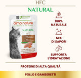 almo nature HFC Natural - Hrană umedă pentru pisici - cu pui - Calitate umană, Fără gluten, Monoproteină - 55g, pachet de 6