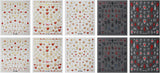 JMEOWIO Nagelsticker Mond Stern 10 Blatt Nail Art Sticker Selbstklebend Nagelaufkleber Dekoration Nageldesign Zubehör