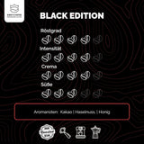 KING'S COFFEE - EDIȚIE NEAGRĂ - 1 kg Boabe de Cafea Crema Intense - Cafea cu Aciditate Scăzută - Prăjire în Loturi Mici din Italia - Boabe de Espresso Arabica Puternic (Amestec) pentru Aparate Complet Automate și Portafiltru