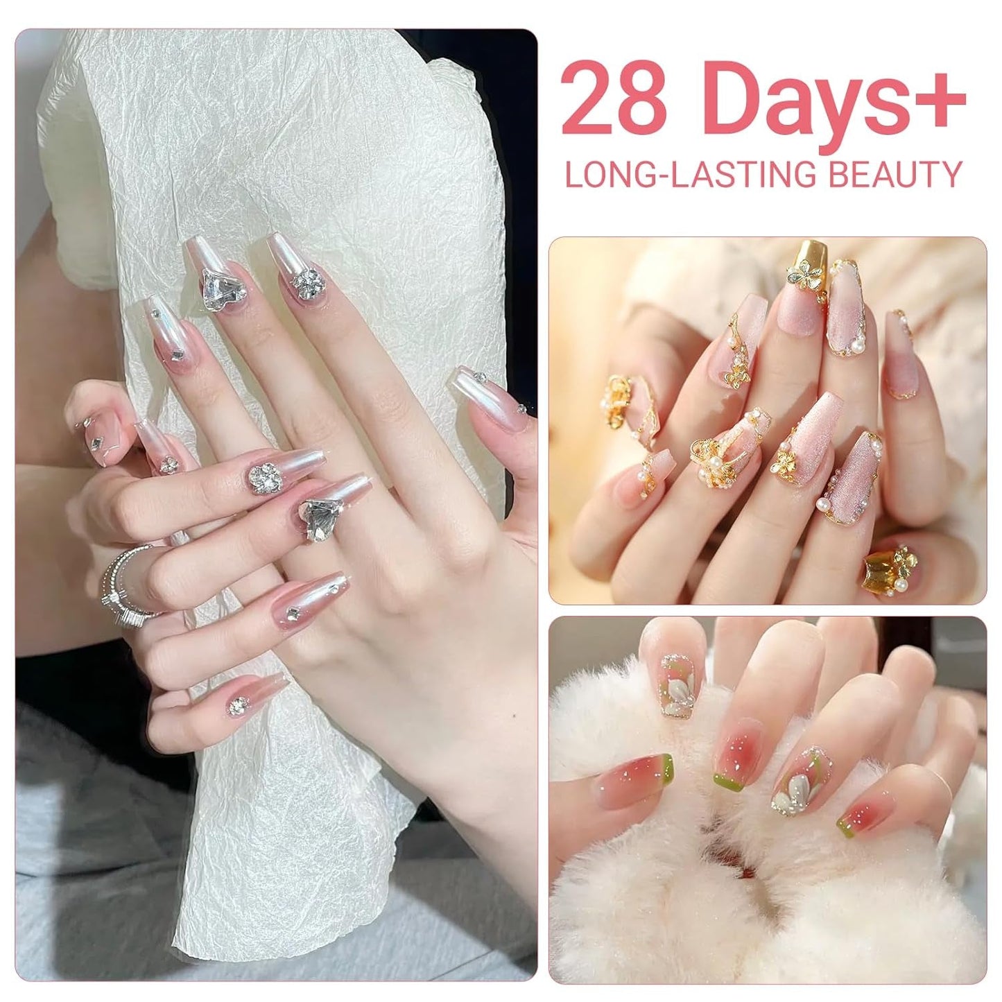 Nägel Selber Machen ，Nageldesign-Hilfsmittel，100 Stück Nail Art Schwämme Mit Metallgreifer, Schwammpinsel & Sponge Brush Applikator Für Gradient Nail Art Designs