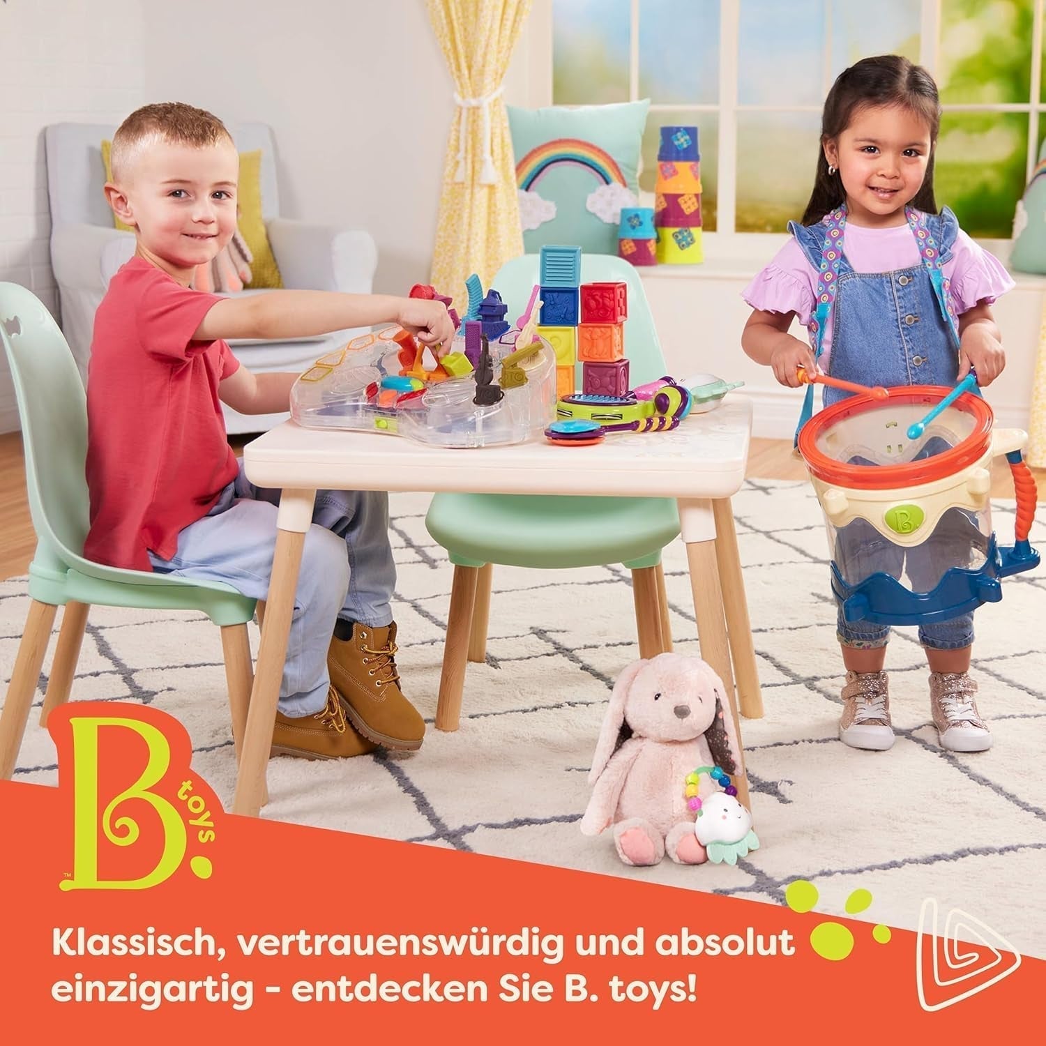 B. toys Jucărie pentru copii Jucărie pentru copii, jucărie pentru abilități motorii cu lumină - jucărie pentru copii pentru nou-născuți, fete și băieți de la 0 luni, fără PVC Jucarii Bebe Naty Shop
