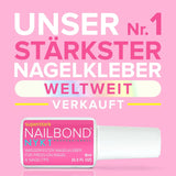 NYK1 Nailbond Lipici pentru unghii artificiale Extra puternic (8ml) Lipici pentru unghii cu pensulă pentru vârfuri, unghii prin presare și unghii acrilice Lipici pentru unghii - Lipici pentru unghii crăpate Lipici antifungic pentru unghii