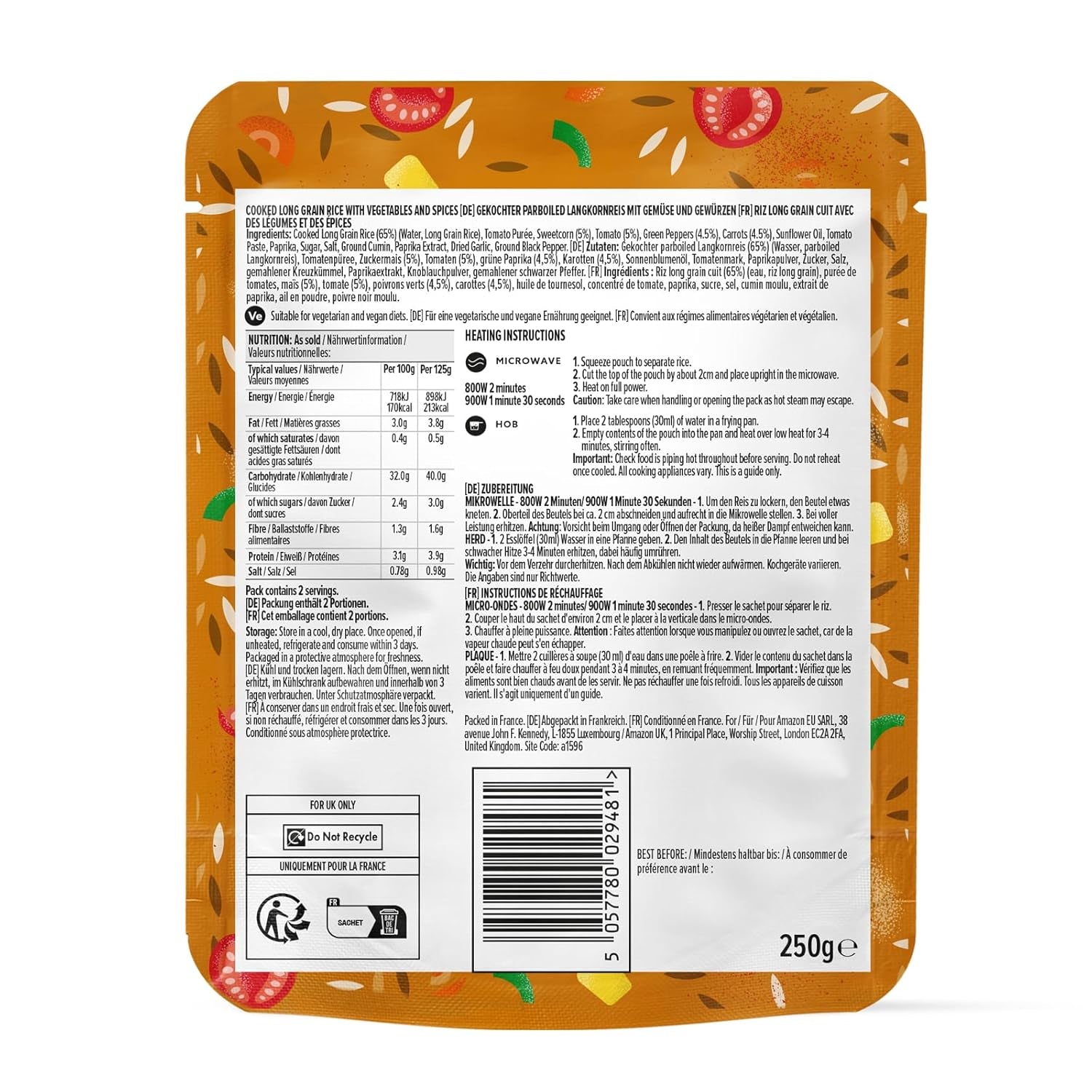 orez în stil mexican de la Amazon, 250g
