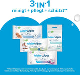 Șervețele umede WaterWipes Sensitive+ pentru nou-născuți și bebeluși, 540 bucăți (9 pachete), curățare, îngrijire, protecție 3 în 1, 99,9% apă, fără parfum