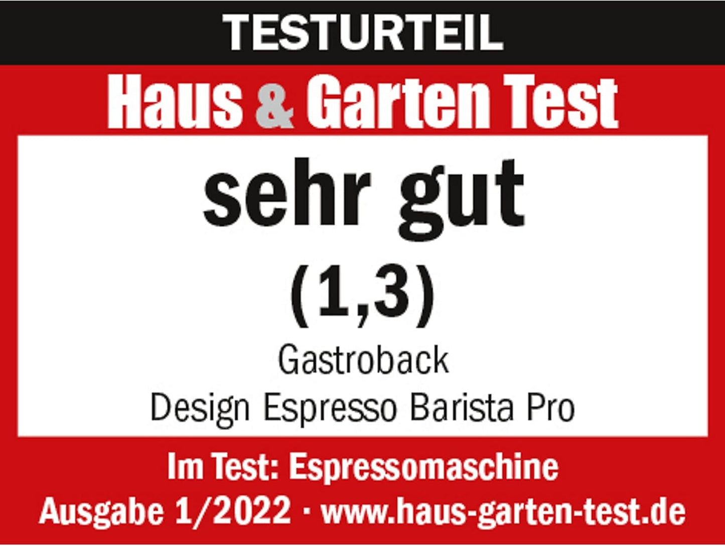 Espressor GASTROBACK cu râșniță, inclusiv ulcior de lapte, pressor și portafiltru din oțel inoxidabil - Espressor Barista cu spumator de lapte - Espressor cu 30 de setări de măcinare